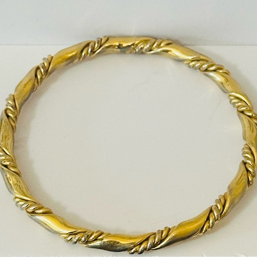 Free With Any Purchase !! Elegant Gold-Tone Twisted Bangle Bracelet
